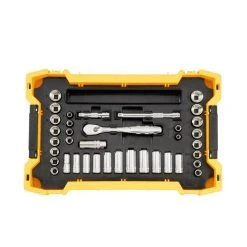 DEWALT DWMT45400 - 37 Pc. 3/8 In. Drive Socket Set With ToughSystem 2.0 Tray And Lid