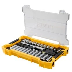 DEWALT DWMT45403 - 85 Pc. 3/8 In. And 1/2 In. Mechanic Tool Set With ToughSystem 2.0 Tray And Lid -Pearl Abrasive Sales DWMT45403 3 59949.1668174130.520.520