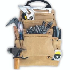 Kunys Leather Kuny's AP923T - 10 Pocket Carpenter's Nail & Tool Bag