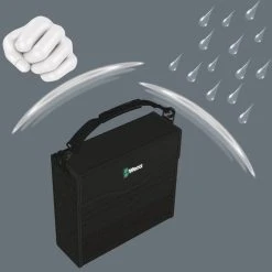 Wera 05004357001 - Wera 2go 2 XL Tool Container, 2 Pieces -Pearl Abrasive Sales wera2go 2 robust 18703.1587782095.520.520